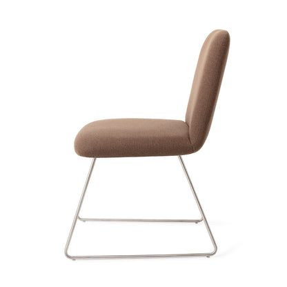 Jesper Home Taiwa Rustic Rye Eetkamerstoel - Slide Steel - KwaliteitWonen.nl