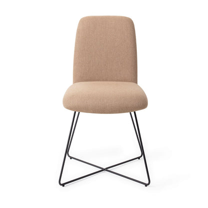 Jesper Home Taiwa Whisper Wheat Eetkamerstoel - Cross Black - KwaliteitWonen.nl