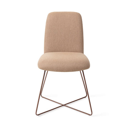 Jesper Home Taiwa Whisper Wheat Eetkamerstoel - Cross Rose - KwaliteitWonen.nl