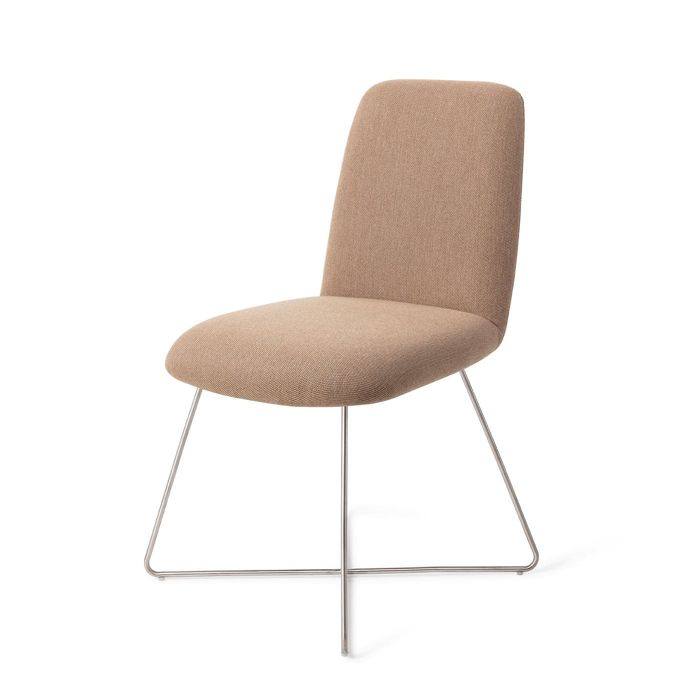 Jesper Home Taiwa Whisper Wheat Eetkamerstoel - Cross Steel - KwaliteitWonen.nl