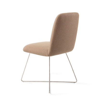 Jesper Home Taiwa Whisper Wheat Eetkamerstoel - Cross Steel - KwaliteitWonen.nl