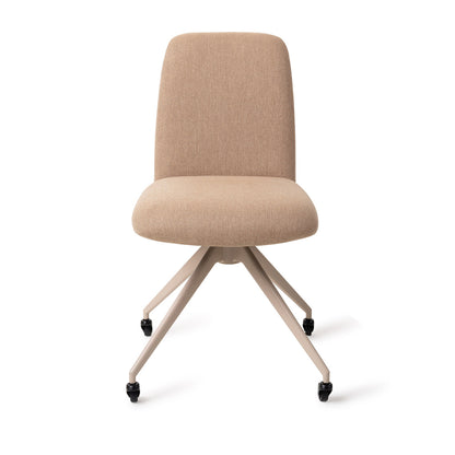 Jesper Home Taiwa Whisper Wheat Eetkamerstoel - Glide Beige - KwaliteitWonen.nl