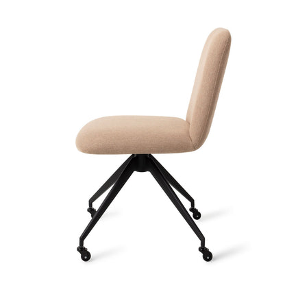 Jesper Home Taiwa Whisper Wheat Eetkamerstoel - Glide Black - KwaliteitWonen.nl