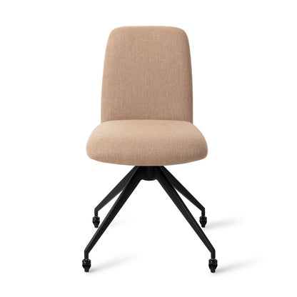 Jesper Home Taiwa Whisper Wheat Eetkamerstoel - Glide Black - KwaliteitWonen.nl