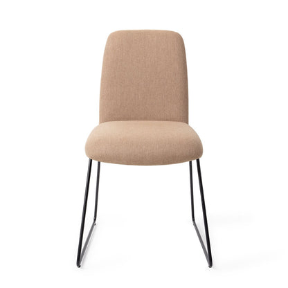Jesper Home Taiwa Whisper Wheat Eetkamerstoel - Slide Black - KwaliteitWonen.nl