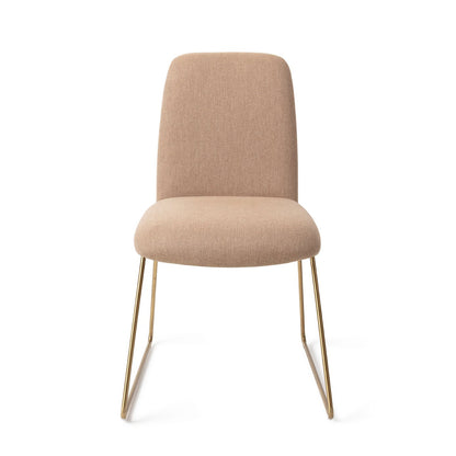 Jesper Home Taiwa Whisper Wheat Eetkamerstoel - Slide Gold - KwaliteitWonen.nl