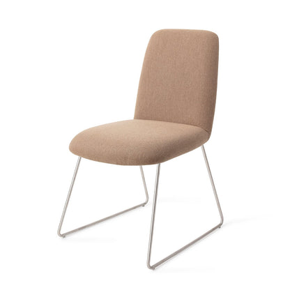 Jesper Home Taiwa Whisper Wheat Eetkamerstoel - Slide Steel - KwaliteitWonen.nl