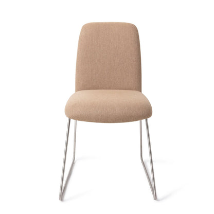 Jesper Home Taiwa Whisper Wheat Eetkamerstoel - Slide Steel - KwaliteitWonen.nl