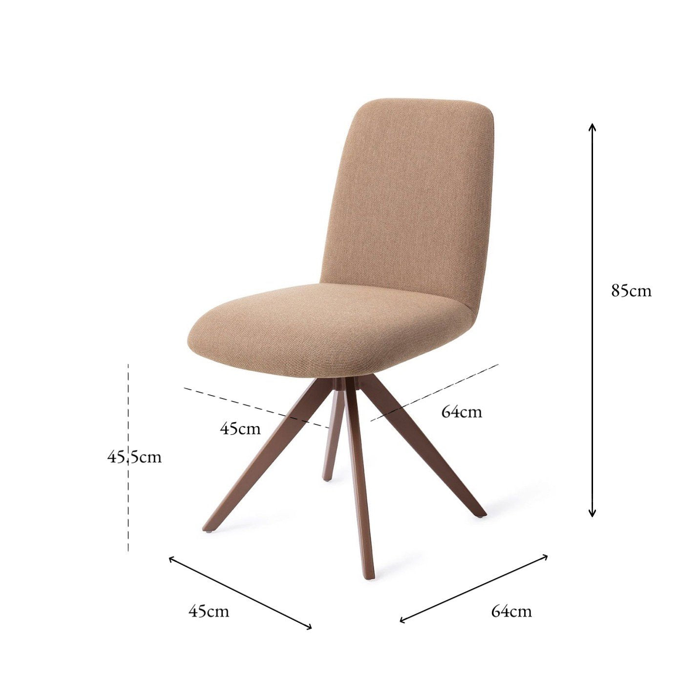 Jesper Home Taiwa Whisper Wheat Eetkamerstoel - Turn Brown - KwaliteitWonen.nl