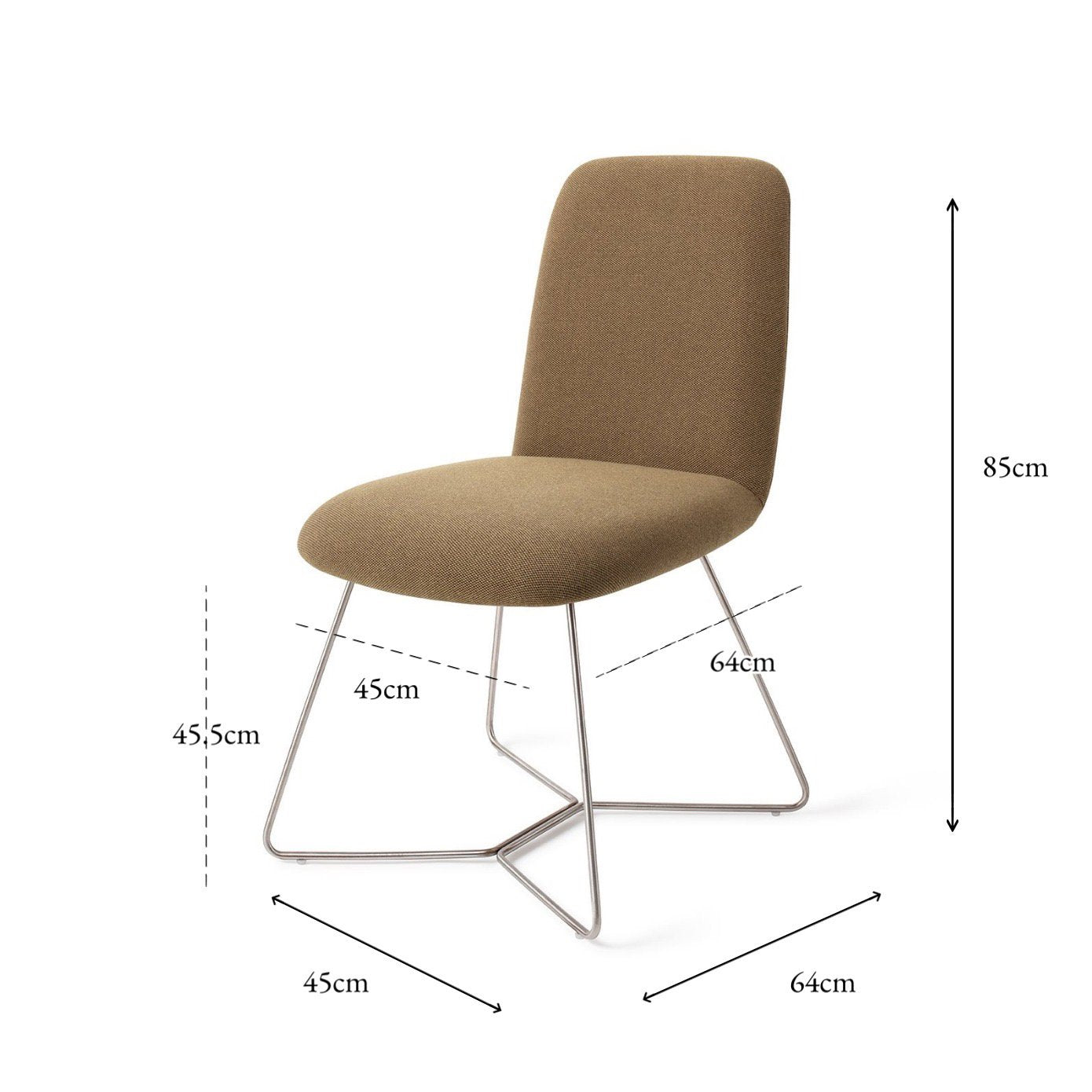 Jesper Home Taiwa Willow Eetkamerstoel - Beehive Steel - KwaliteitWonen.nl