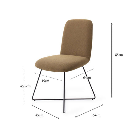 Jesper Home Taiwa Willow Eetkamerstoel - Cross Black - KwaliteitWonen.nl