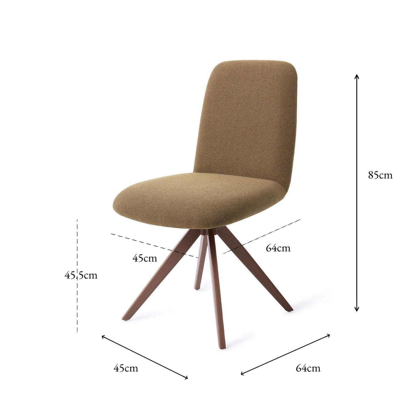 Jesper Home Taiwa Willow Eetkamerstoel - Turn Brown - KwaliteitWonen.nl