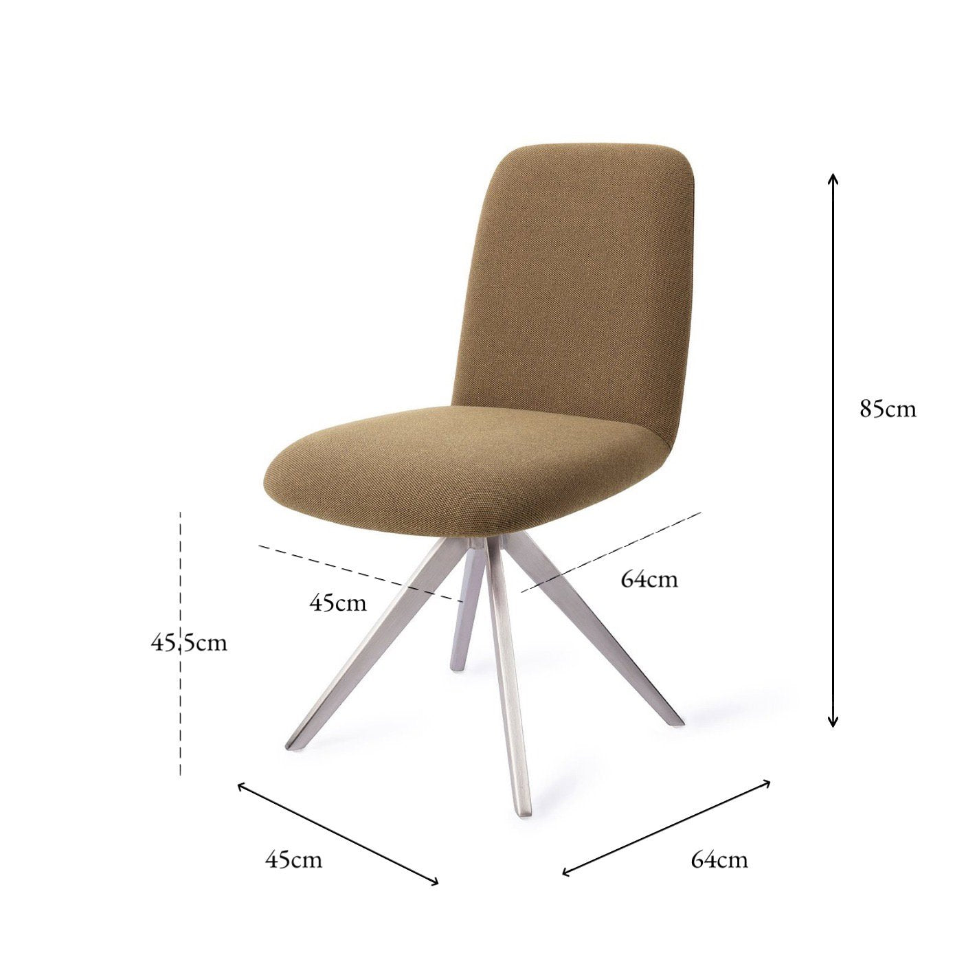 Jesper Home Taiwa Willow Eetkamerstoel - Turn Steel - KwaliteitWonen.nl