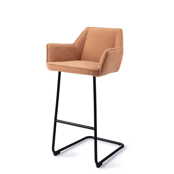 Jesper Home Tome Cinnamon Bun Barkruk - Arch Black-Kwaliteitwonen.nl