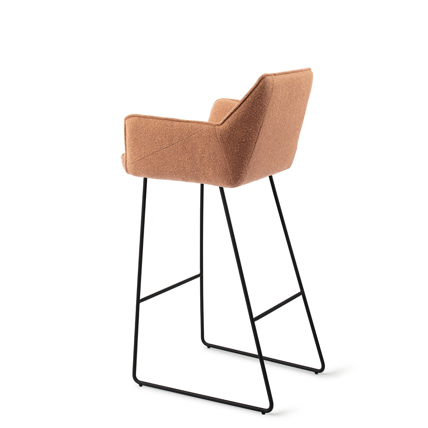 Jesper Home Tome Cinnamon Bun Barkruk - Slide Black-Kwaliteitwonen.nl