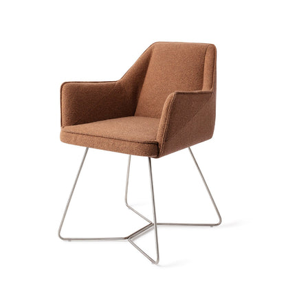 Jesper Home Tome Cinnamon Bun Eetkamerstoel - Beehive Steel - KwaliteitWonen.nl