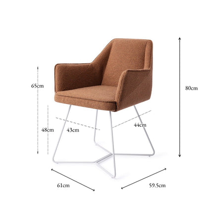 Jesper Home Tome Cinnamon Bun Eetkamerstoel - Beehive White - KwaliteitWonen.nl
