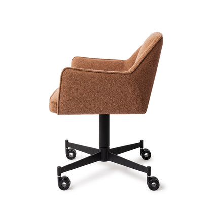 Jesper Home Tome Cinnamon Bun Eetkamerstoel - Caster Black - KwaliteitWonen.nl