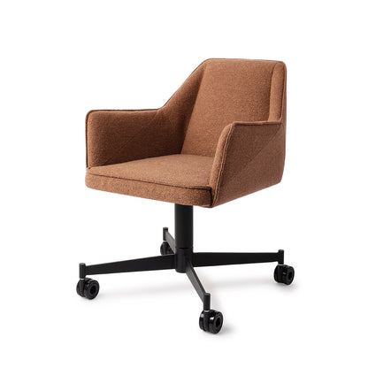 Jesper Home Tome Cinnamon Bun Eetkamerstoel - Caster Black - KwaliteitWonen.nl