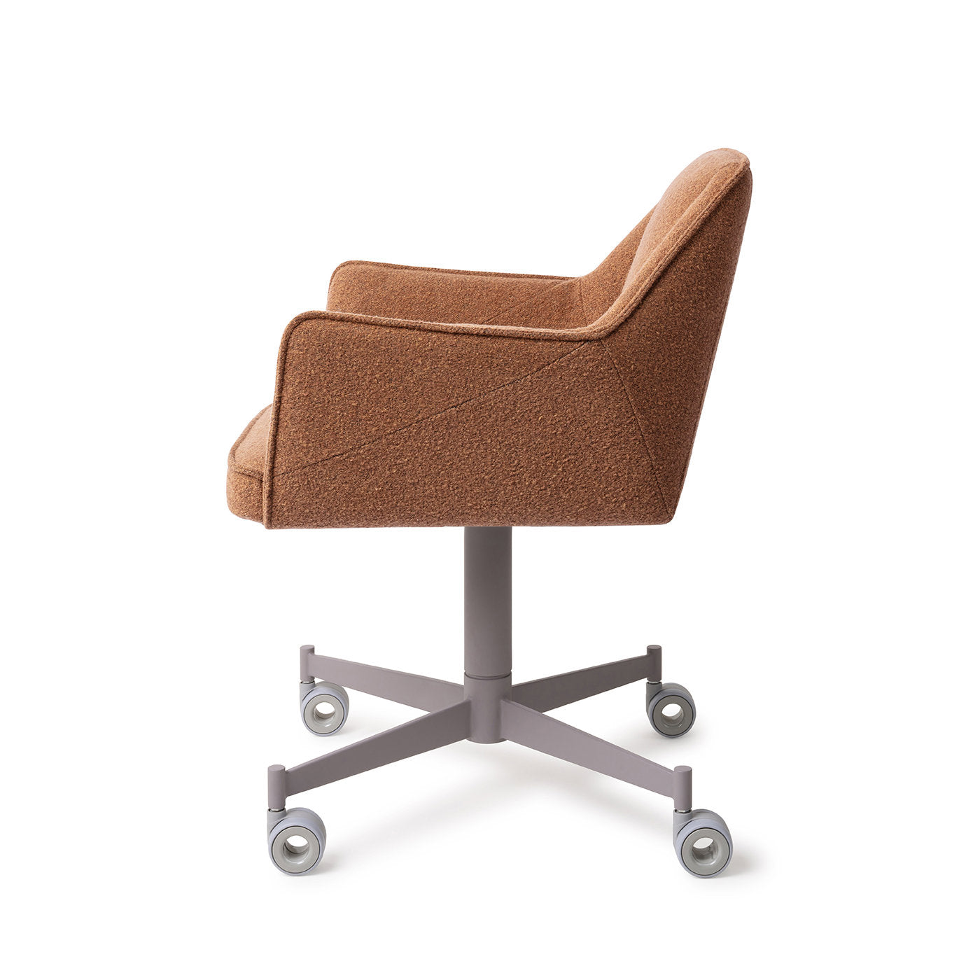 Jesper Home Tome Cinnamon Bun Eetkamerstoel - Caster Grey - KwaliteitWonen.nl
