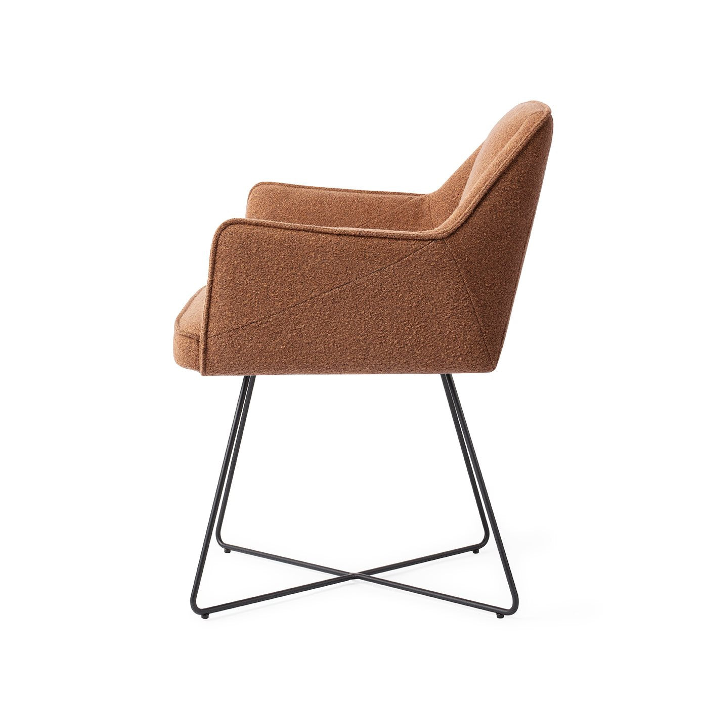 Jesper Home Tome Cinnamon Bun Eetkamerstoel - Cross Black - KwaliteitWonen.nl