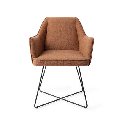 Jesper Home Tome Cinnamon Bun Eetkamerstoel - Cross Black - KwaliteitWonen.nl