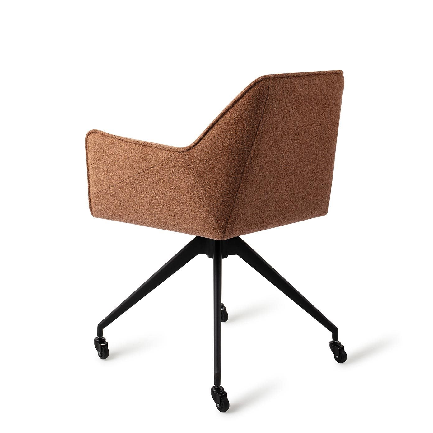 Jesper Home Tome Cinnamon Bun Eetkamerstoel - Glide Black - KwaliteitWonen.nl