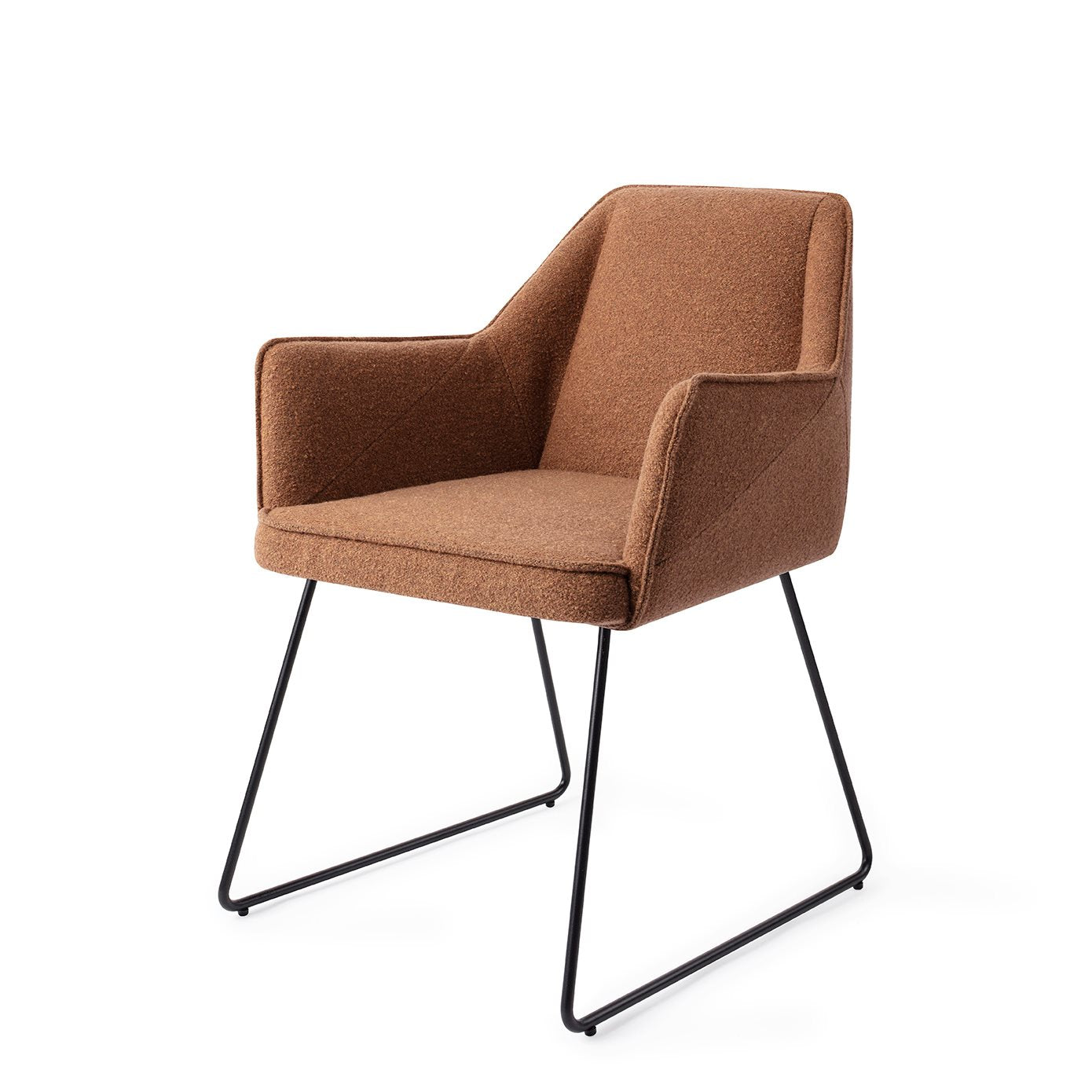 Jesper Home Tome Cinnamon Bun Eetkamerstoel - Slide Black - KwaliteitWonen.nl
