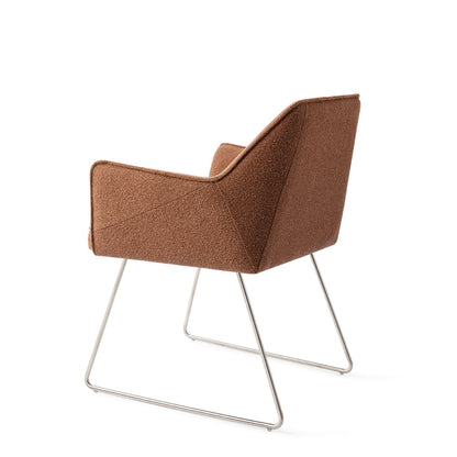 Jesper Home Tome Cinnamon Bun Eetkamerstoel - Slide Steel - KwaliteitWonen.nl