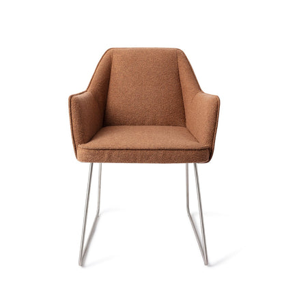 Jesper Home Tome Cinnamon Bun Eetkamerstoel - Slide Steel - KwaliteitWonen.nl
