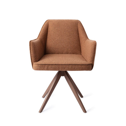 Jesper Home Tome Cinnamon Bun Eetkamerstoel - Turn Brown - KwaliteitWonen.nl