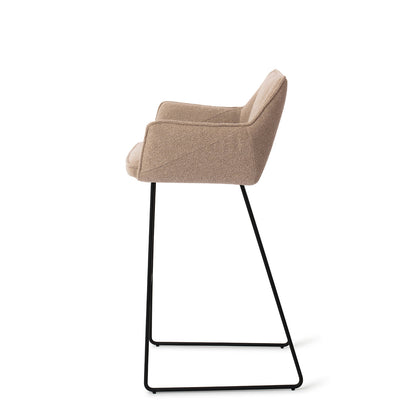 Jesper Home Tome Great Greige Barkruk - Slide Black - KwaliteitWonen.nl