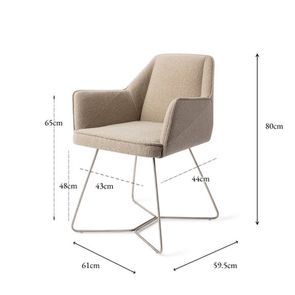Jesper Home Tome Great Greige Eetkamerstoel - Beehive Steel - KwaliteitWonen.nl