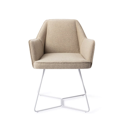 Jesper Home Tome Great Greige Eetkamerstoel - Beehive White - KwaliteitWonen.nl