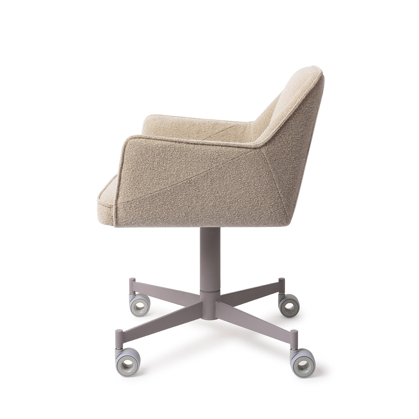 Jesper Home Tome Great Greige Eetkamerstoel - Caster Grey - KwaliteitWonen.nl