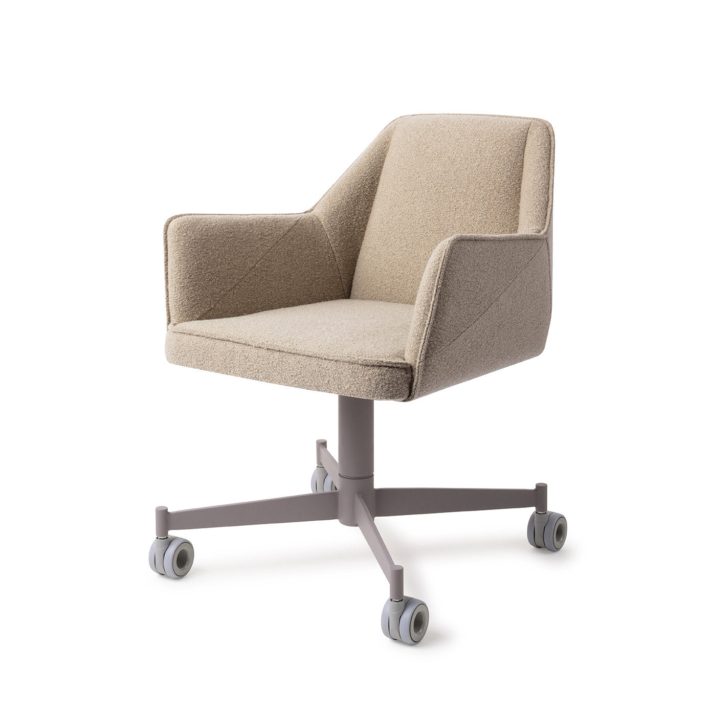 Jesper Home Tome Great Greige Eetkamerstoel - Caster Grey - KwaliteitWonen.nl