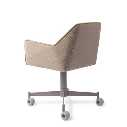 Jesper Home Tome Great Greige Eetkamerstoel - Caster Grey - KwaliteitWonen.nl