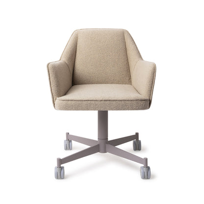 Jesper Home Tome Great Greige Eetkamerstoel - Caster Grey - KwaliteitWonen.nl