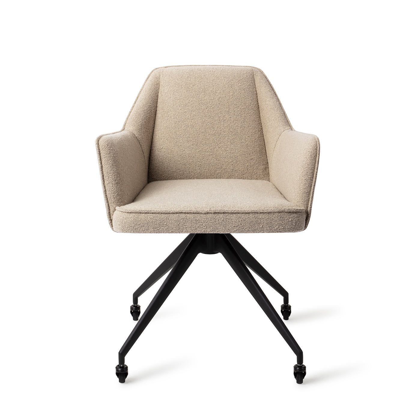 Jesper Home Tome Great Greige Eetkamerstoel - Glide Black - KwaliteitWonen.nl