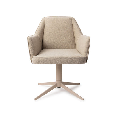Jesper Home Tome Great Greige Eetkamerstoel - Quad Beige - KwaliteitWonen.nl