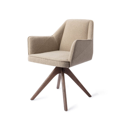 Jesper Home Tome Great Greige Eetkamerstoel - Revolve Oak Walnut - KwaliteitWonen.nl