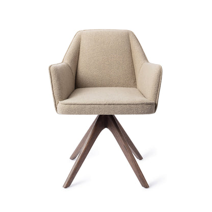 Jesper Home Tome Great Greige Eetkamerstoel - Revolve Oak Walnut - KwaliteitWonen.nl