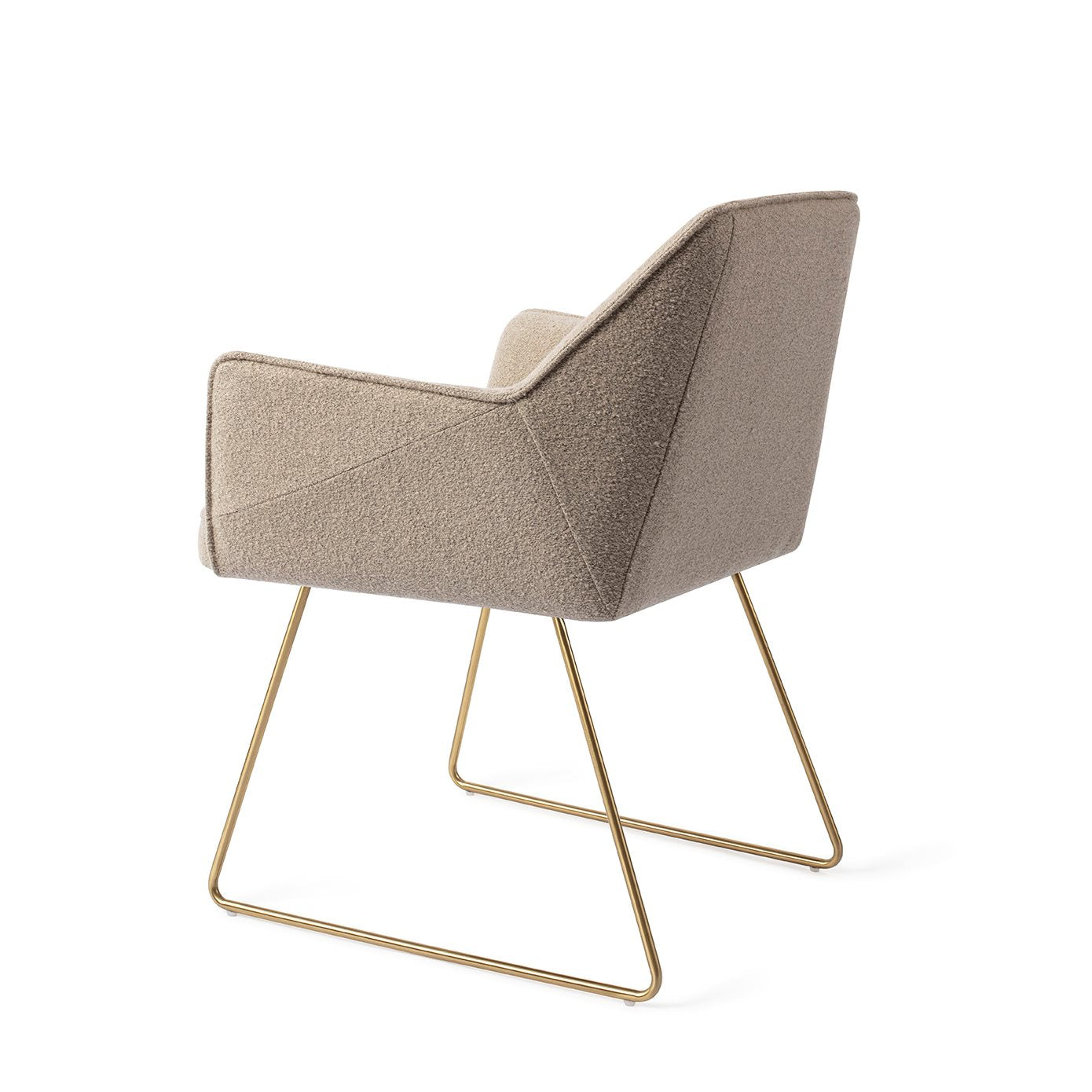 Jesper Home Tome Great Greige Eetkamerstoel - Slide Gold - KwaliteitWonen.nl