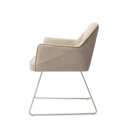 Jesper Home Tome Great Greige Eetkamerstoel - Slide Steel - KwaliteitWonen.nl