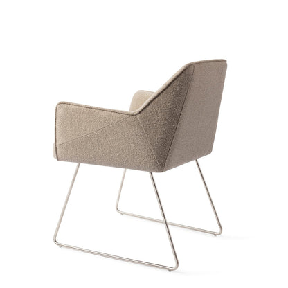 Jesper Home Tome Great Greige Eetkamerstoel - Slide Steel - KwaliteitWonen.nl