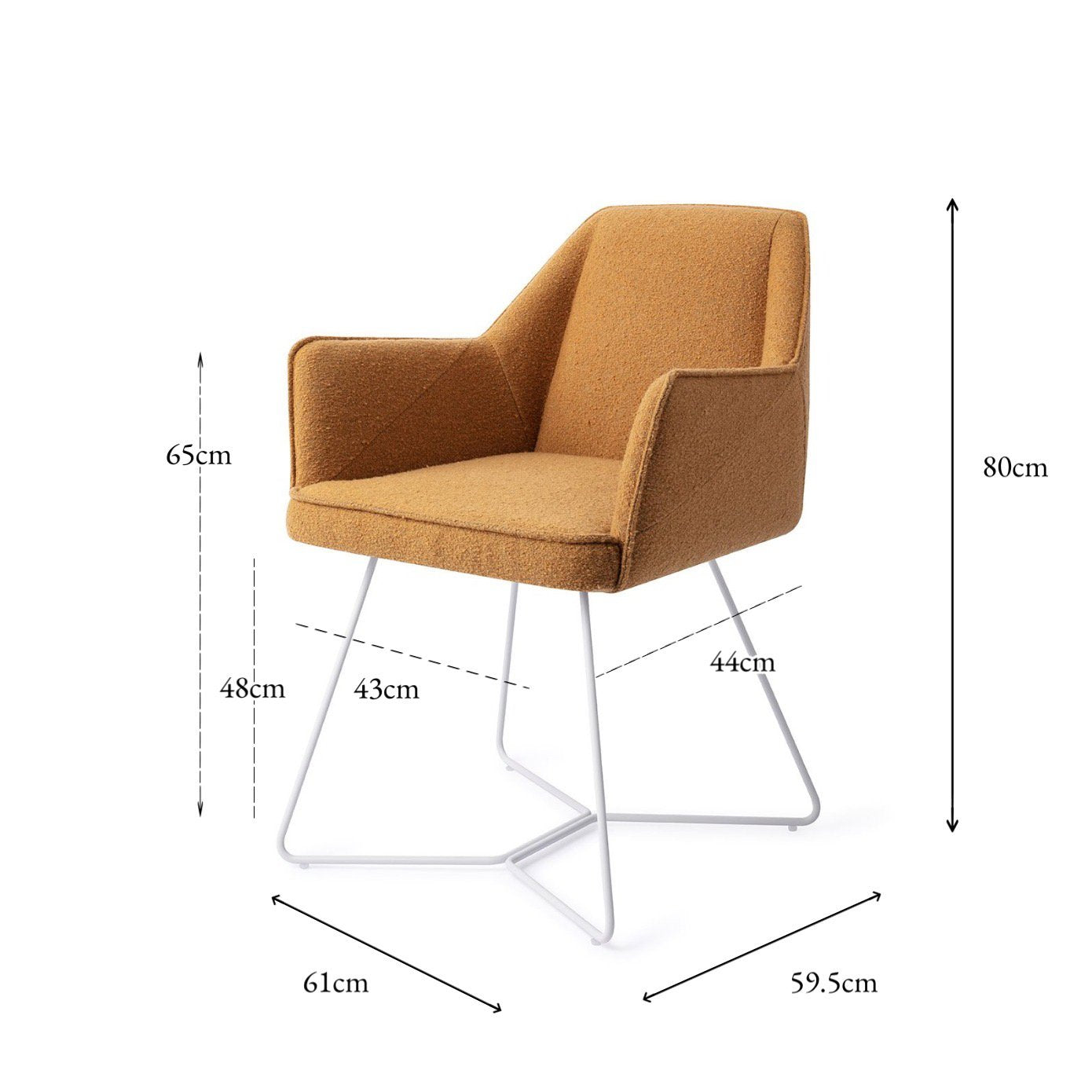 Jesper Home Tome Masai Giraffe Eetkamerstoel - Beehive White - KwaliteitWonen.nl