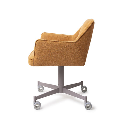 Jesper Home Tome Masai Giraffe Eetkamerstoel - Caster Grey - KwaliteitWonen.nl