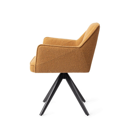 Jesper Home Tome Masai Giraffe Eetkamerstoel - Turn Black - KwaliteitWonen.nl