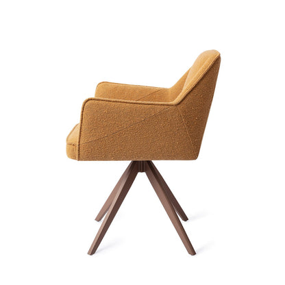 Jesper Home Tome Masai Giraffe Eetkamerstoel - Turn Brown - KwaliteitWonen.nl