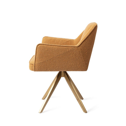 Jesper Home Tome Masai Giraffe Eetkamerstoel - Turn Gold - KwaliteitWonen.nl